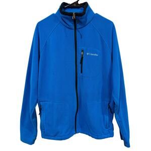 Columbia Full Zip Fleece Jacket, Blue, Medium